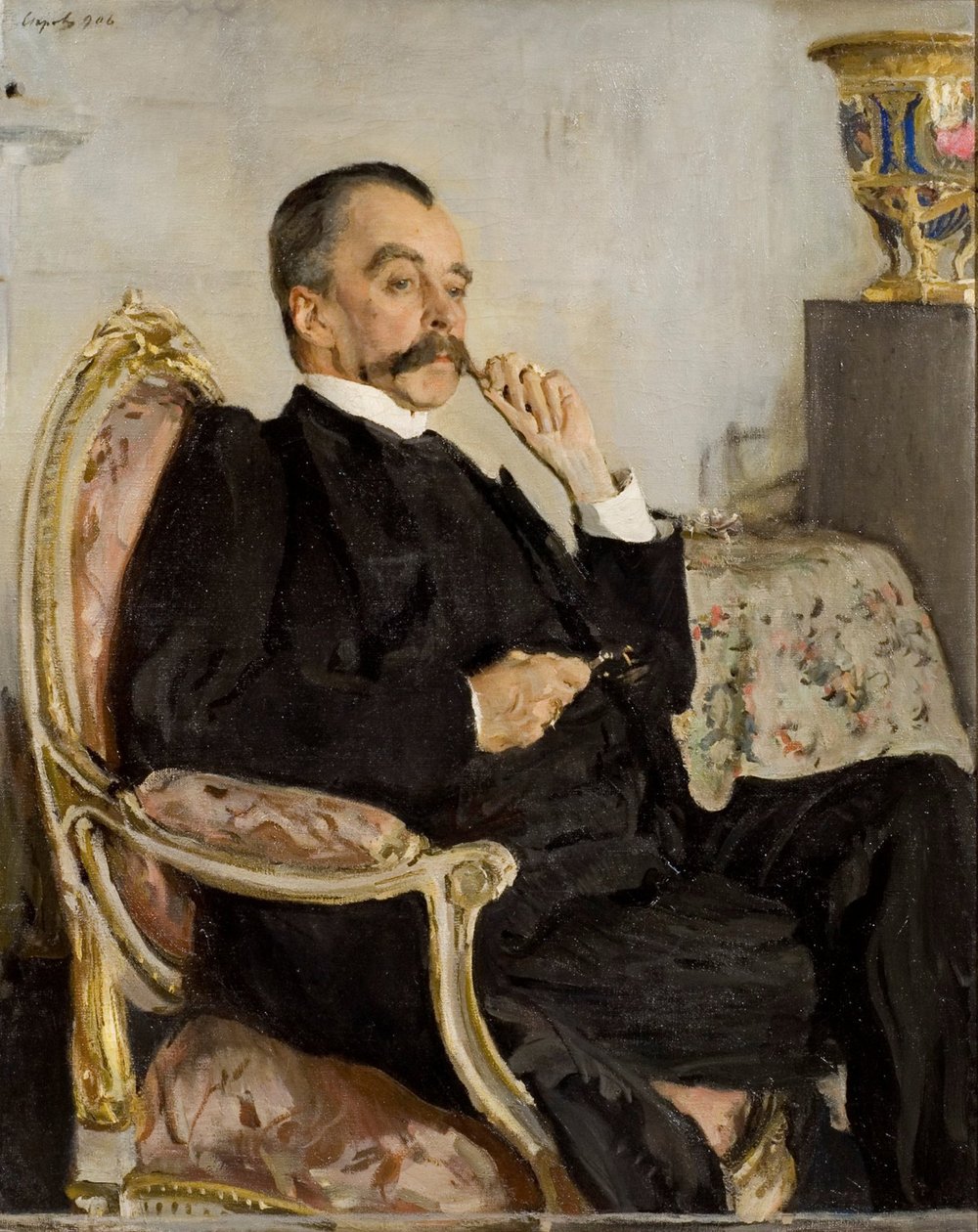 Retrato do príncipe Vladimir Mikhaylovich Golitsyn 1847-1932, 1906. de Valentin Aleksandrovich Serov