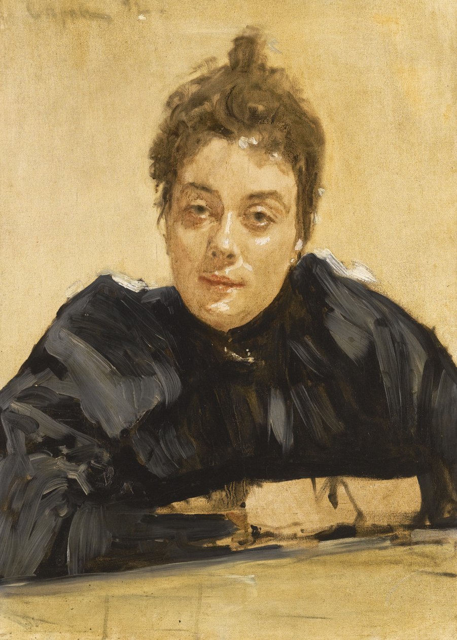Retrato da artista Maria Yakunchikova-Weber 1870-1902 de Valentin Aleksandrovich Serov