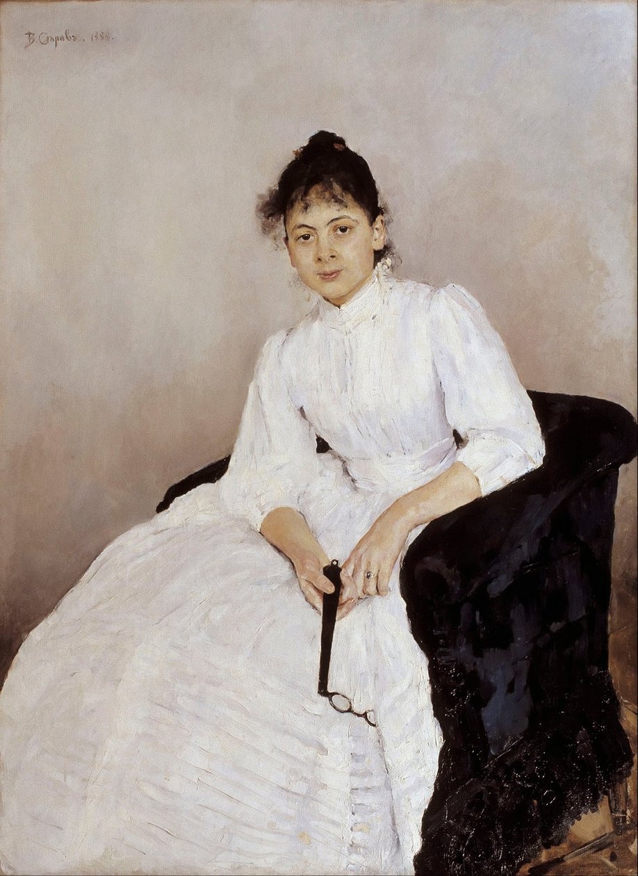 Retrato da artista Maria Yakunchikova-Weber 1870-1902, 1885-1887 de Valentin Aleksandrovich Serov