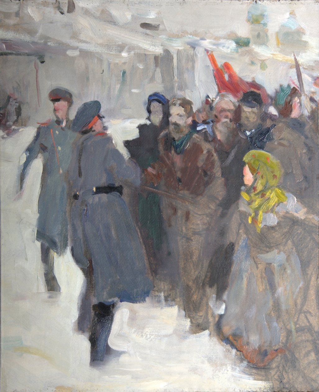 Demonstração revolucionária, 1906 de Valentin Aleksandrovich Serov