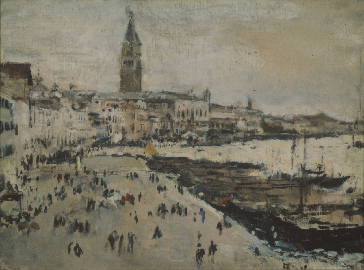 O cais Schiavoni em Veneza de Valentin Aleksandrovich Serov