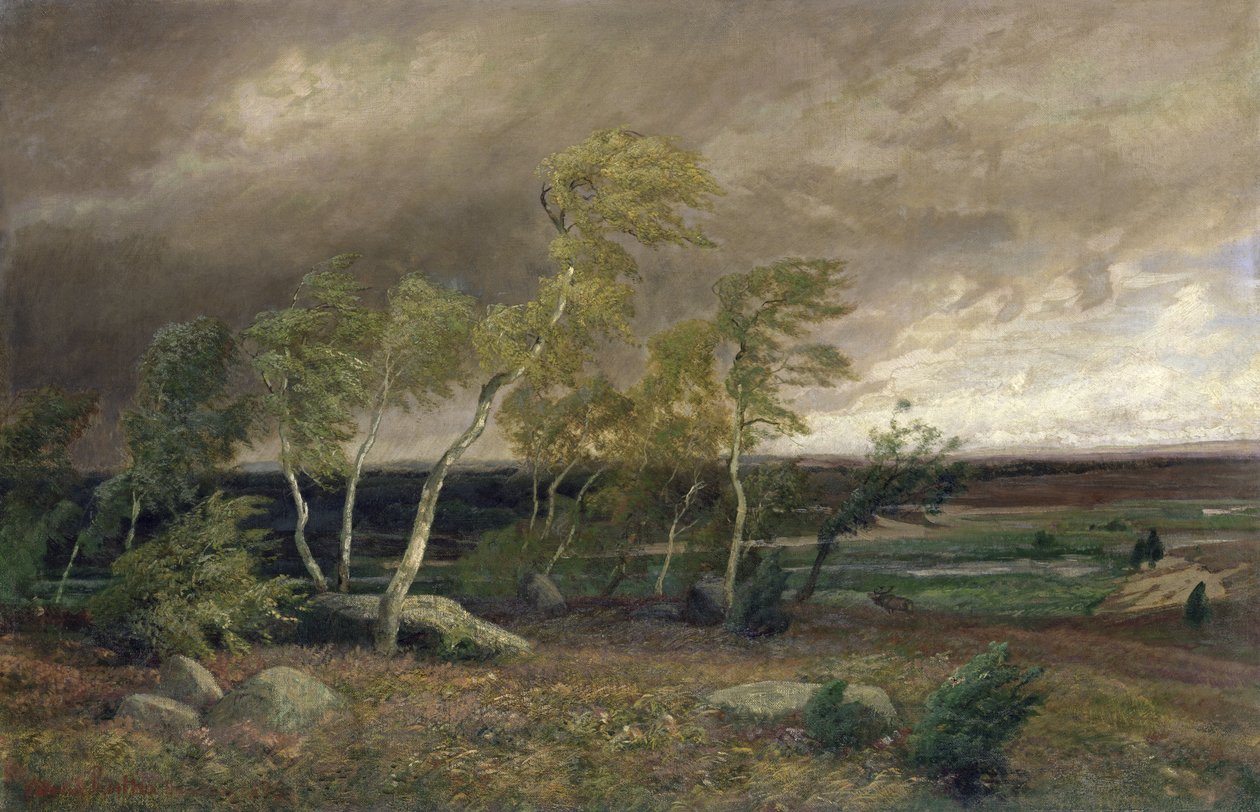 A charneca em uma tempestade, 1896 de Valentin Ruths