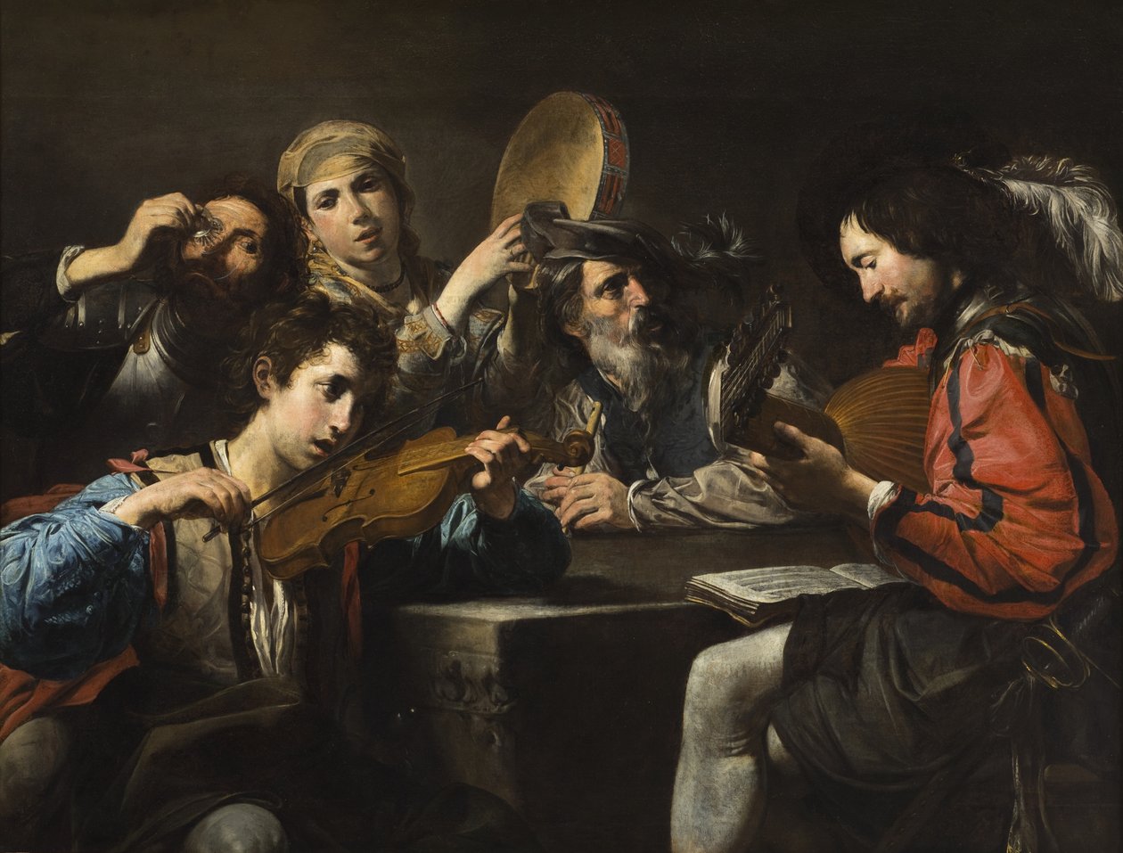 Uma festa musical de Valentin de Boulogne