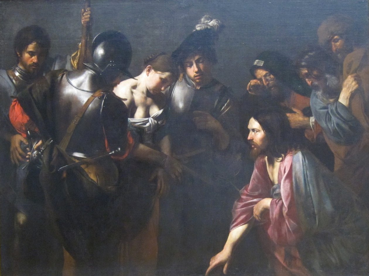 Cristo e a adúltera de Valentin de Boulogne