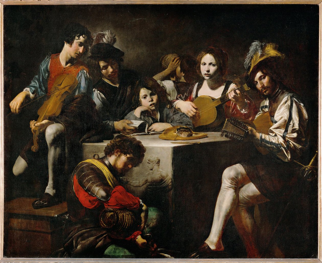 Concerto em baixo-relevo-O concerto ... de Valentin de Boulogne