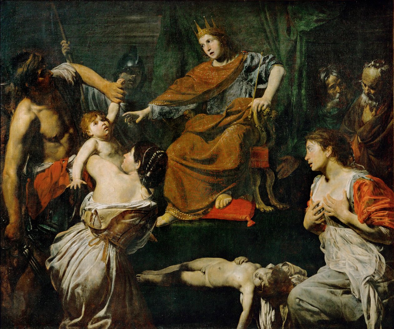 Le jugement de Salomon - O julgamento de Salomão ... de Valentin de Boulogne