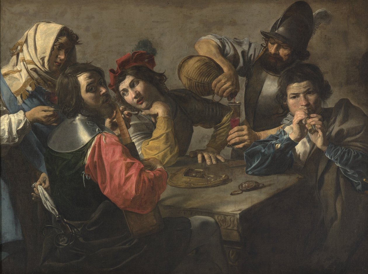 O Concerto (óleo sobre tela) de Valentin de Boulogne