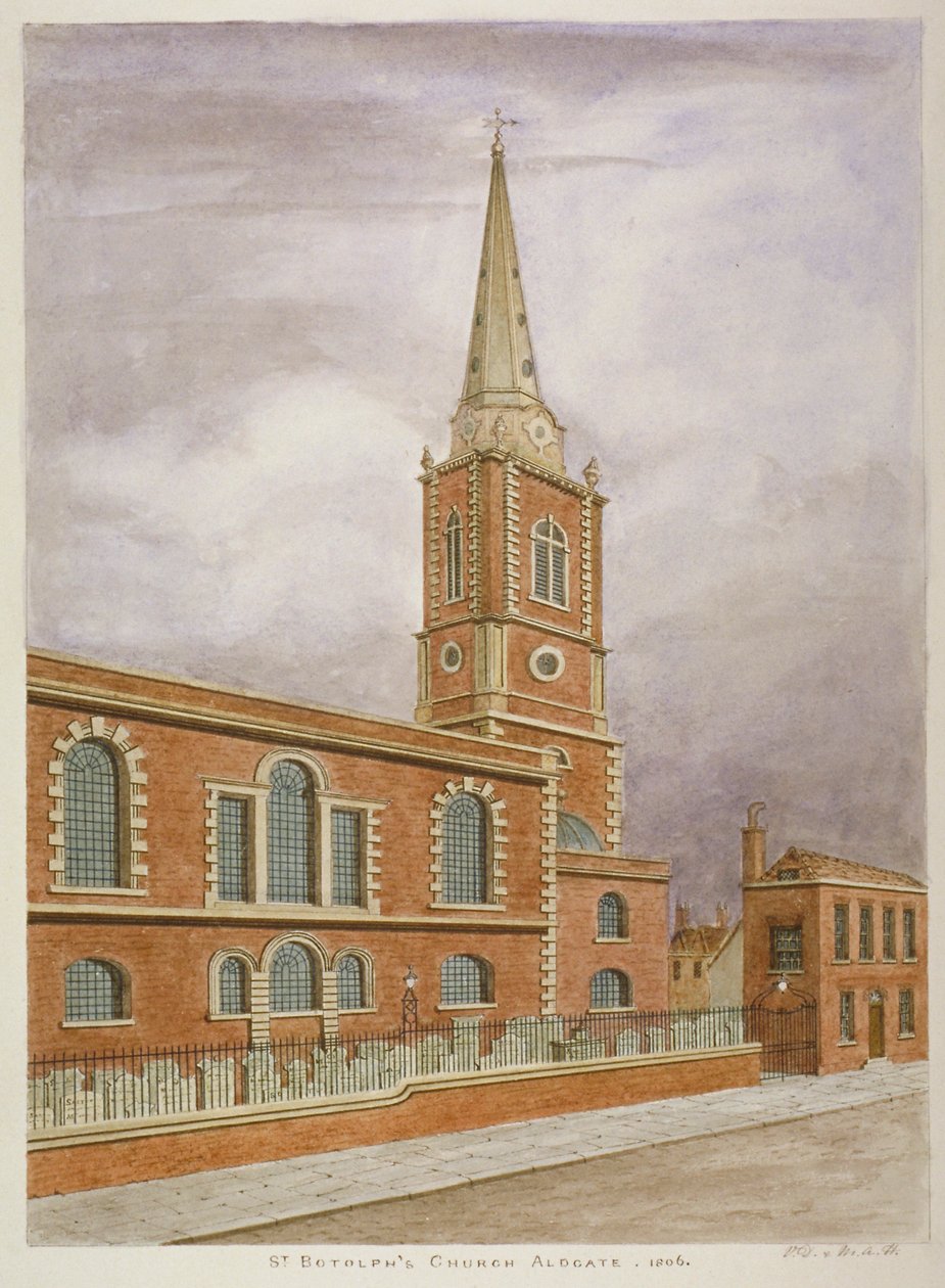 Igreja de St Botolph, Aldgate, City of London, 1806 de Valentine Davis