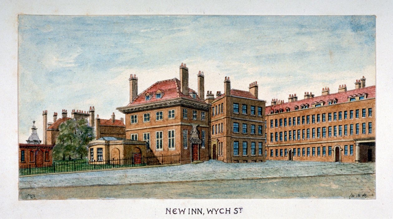 Vista do New Inn na Wych Street, Westminster, Londres, c1800 de Valentine Davis
