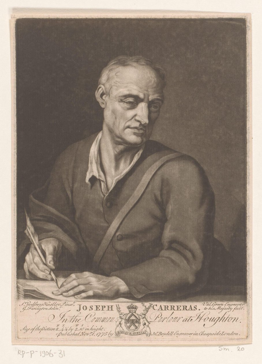 Portret de Joseph Carreras de Valentine Green