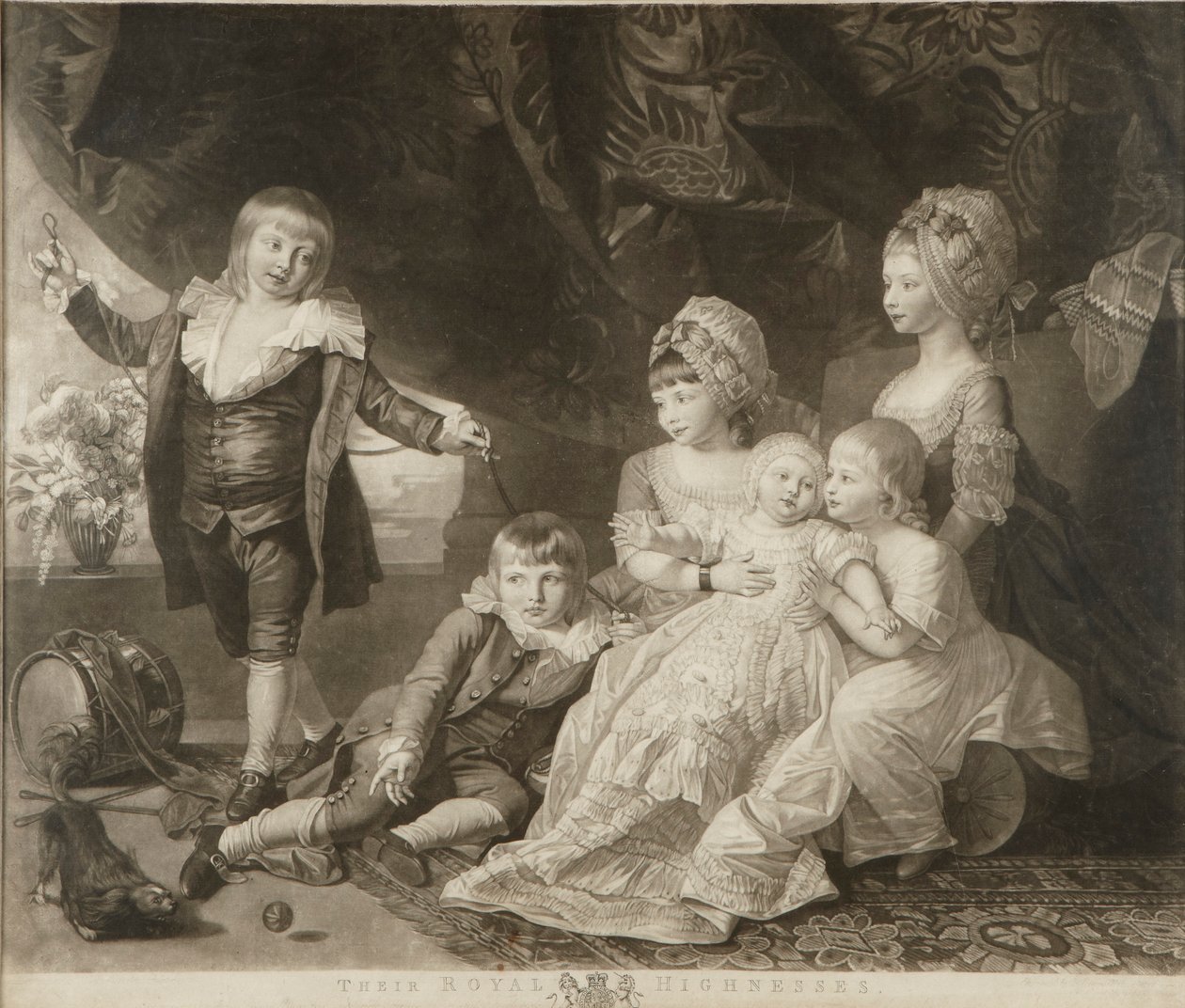 Princesa Augusta, Princesa Elizabeth, Príncipe Ernest, Príncipe Augustus, Príncipe Adolphus e Princesa Mary de Valentine Green