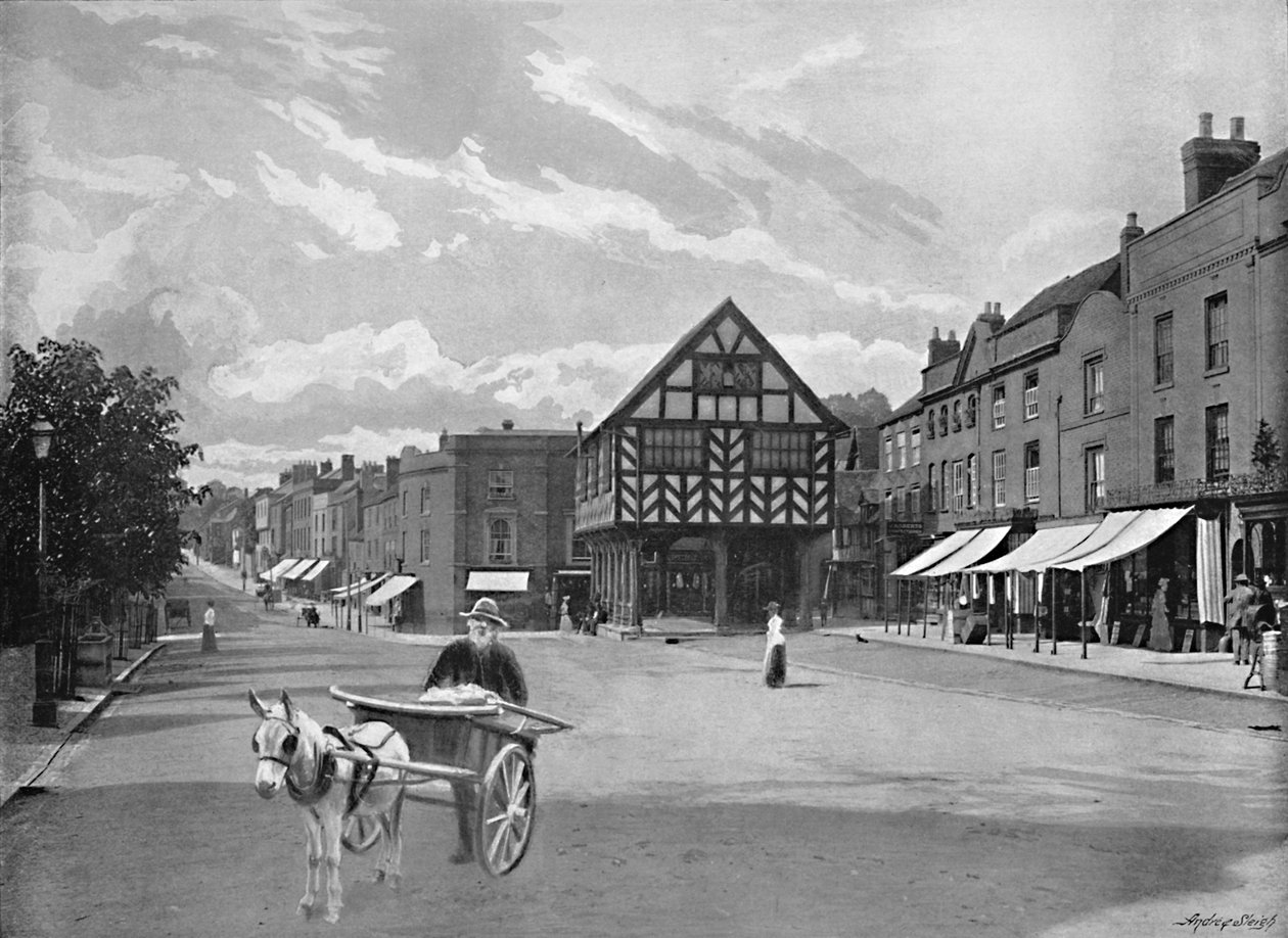 Mercado Local, Ledbury, c1896 de Valentine and Sons Ltd