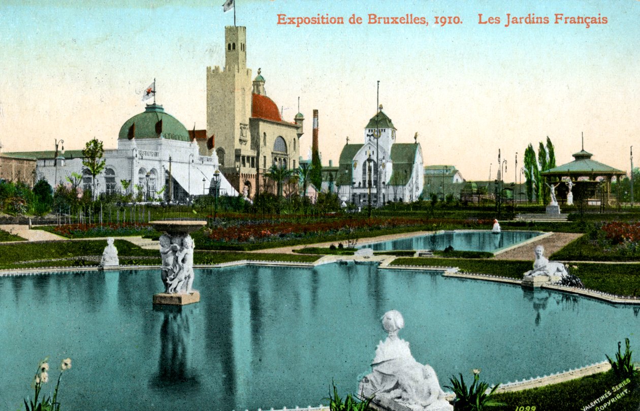 O Jardim Francês, Exposição Universal, Bruxelas, Bélgica, 1910. de Valentine and Sons Ltd