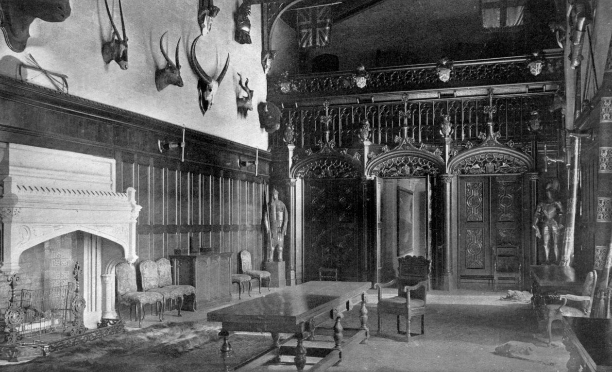 Sala de jantar, Newstead Abbey, Nottinghamshire, 1924-1926 de Valentine and Sons Ltd