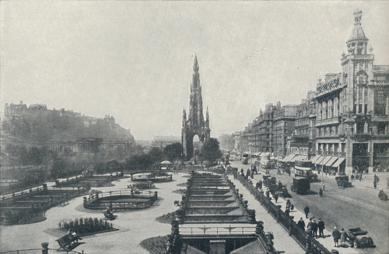 Princes Street, Edimburgo, 1910 de Valentine and Sons Ltd