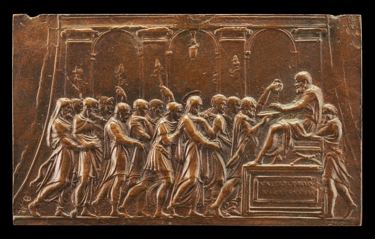 Cristo trazido diante de Pôncio Pilatos. de Valerio Belli