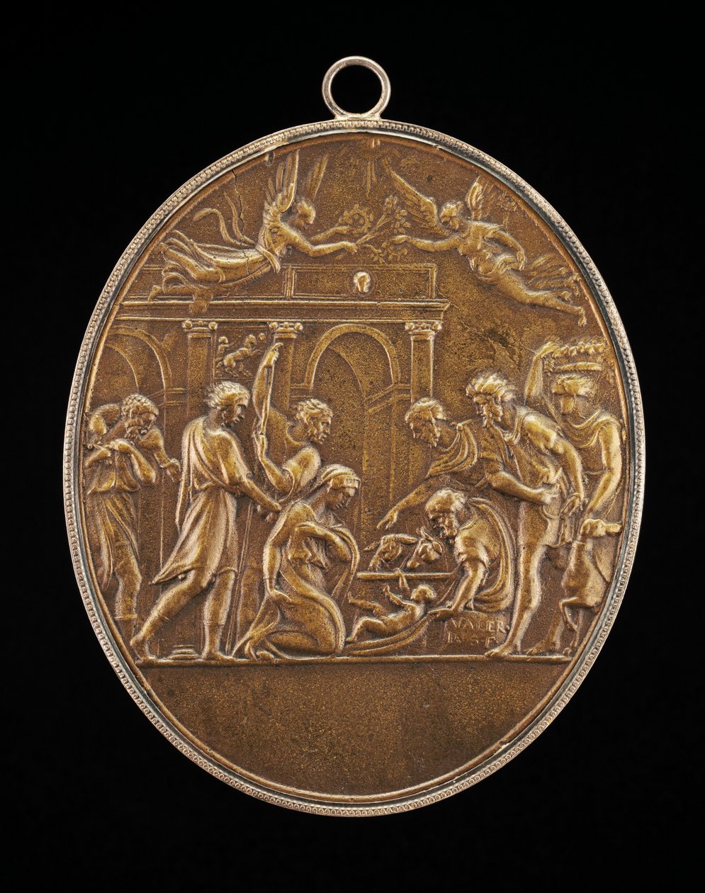 A Adoração dos Pastores, década de 1530. de Valerio Belli
