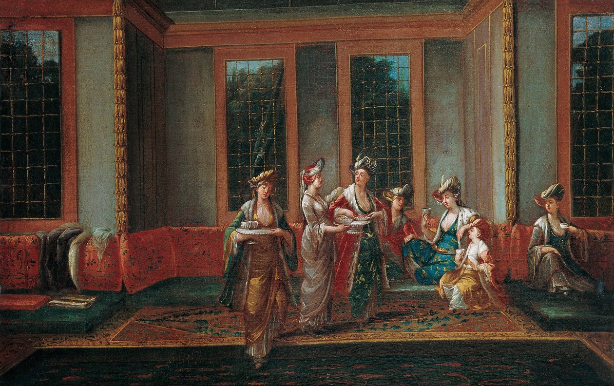Mulheres que bebem café, década de 1720 de Vanmour