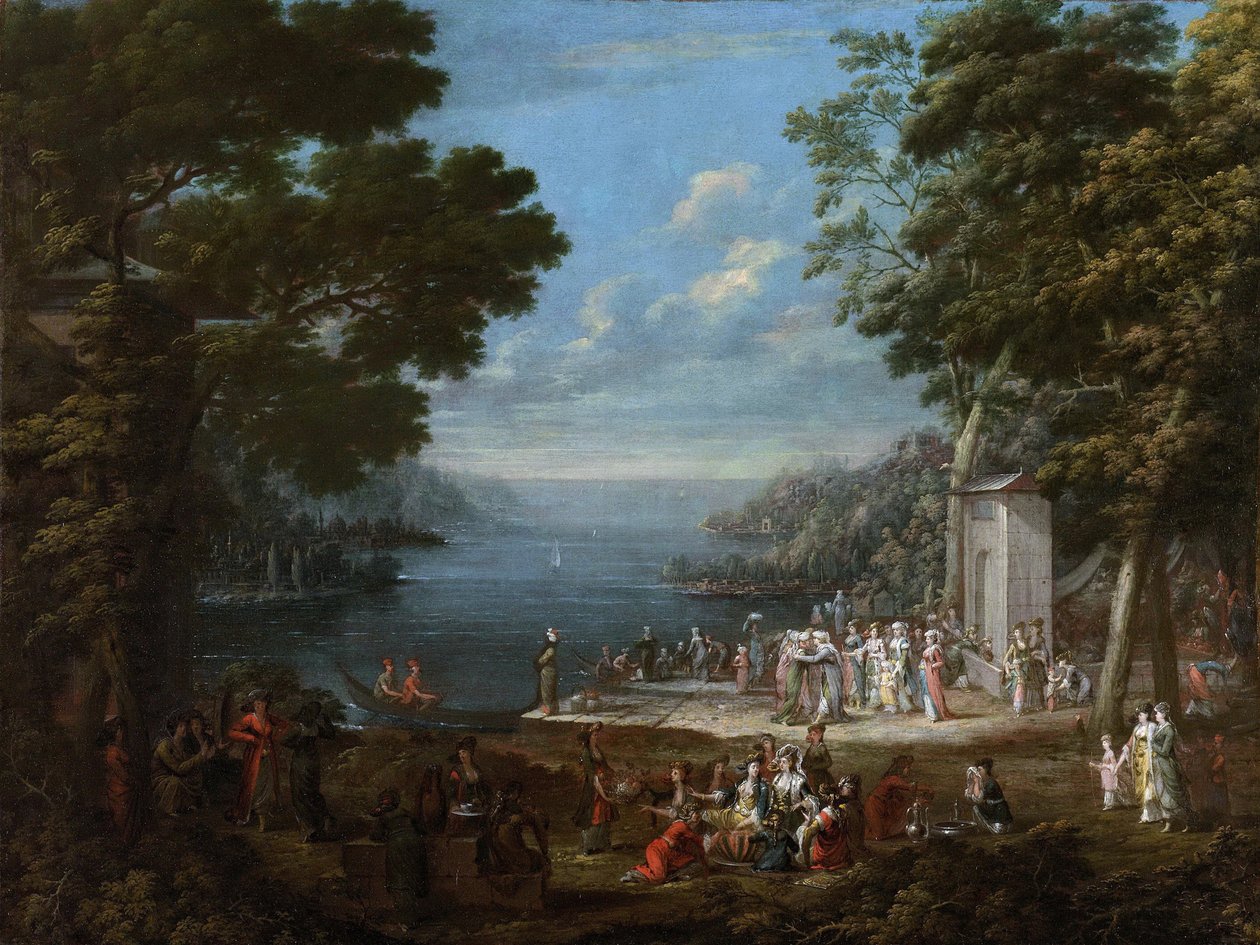 Festival das mulheres no Bósforo, 1737 de Vanmour