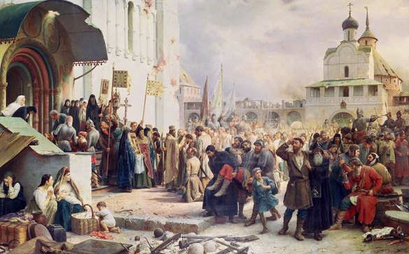 O cerco da trindade Sergius claustro 1608-10, 1891 de Vasili Vasilievich Vereshchagin