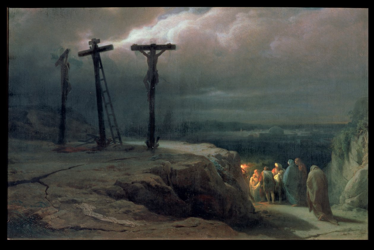 Noite no Gólgota, 1869 de Vasili Vasilievich Vereshchagin