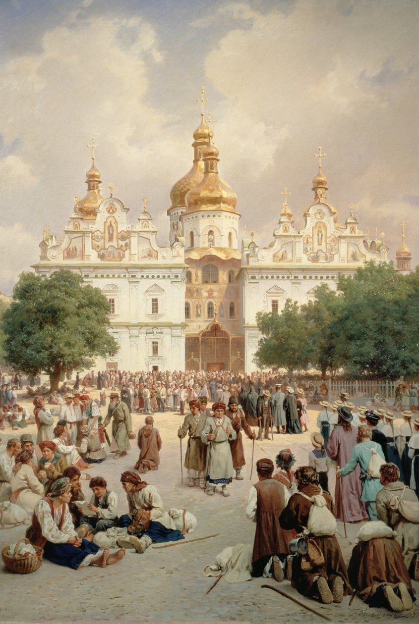 A Grande Igreja de Kievo-Pecherskaya Lavra em Kiev, 1905 de Vasili Vasilievich Vereshchagin