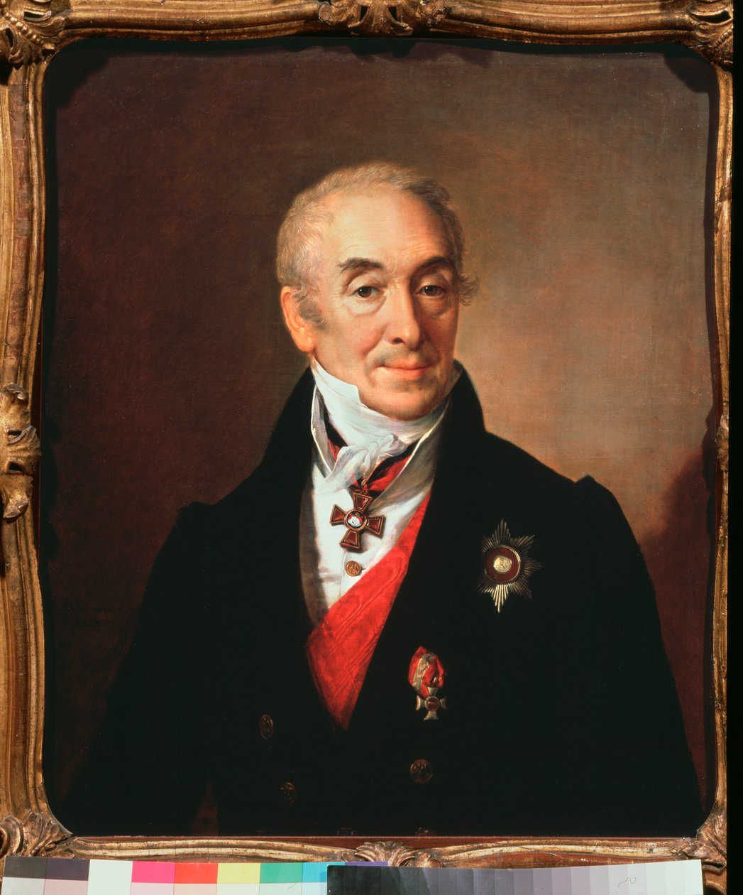 Retrato de Sergei Kushnikov (1767-1839), político russo - Retrato de Sergei Kushnikov - Pintura de Vasili Andreyevich Tropinin (Vassili Tropinin) (1776-1857), óleo sobre tela de Vasili Andreevich Tropinin