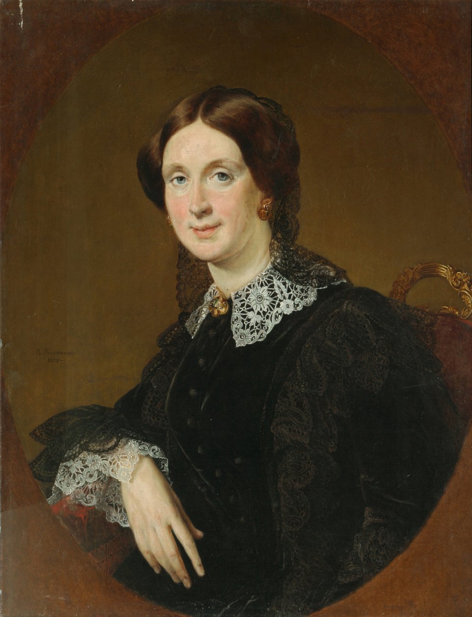 Retrato de NI Panina, 1855 de Vasili Andreevich Tropinin