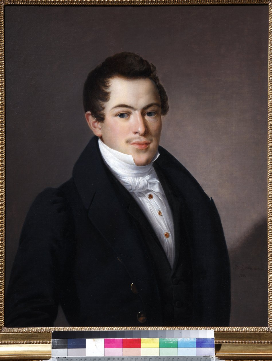Retrato de N.P. Naumov (Naoumov) - Vasili Andreyevich Tropininin (1776-1857). Óleo sobre tela de Vasili Andreevich Tropinin