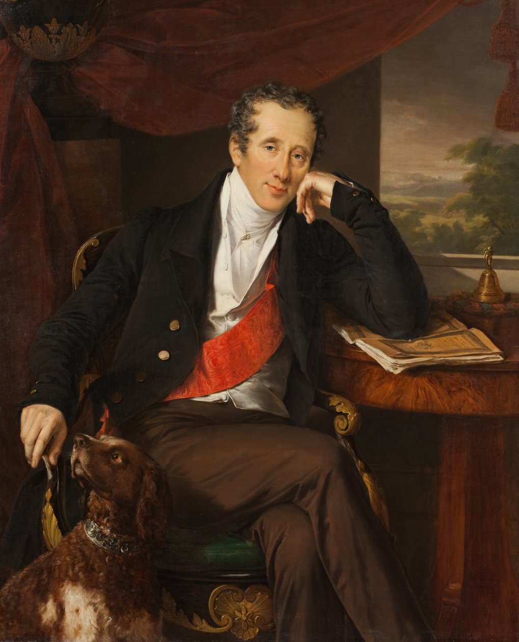 Retrato do conde Nikita Petrovich Panin 1770-1837, década de 1830. de Vasili Andreevich Tropinin