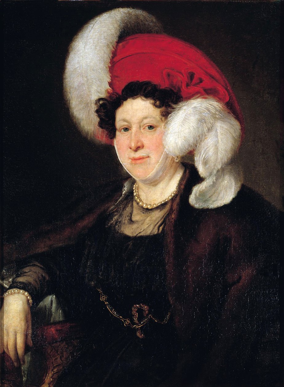 Retrato da condessa Natalia Alexandrovna Zubova 1775-1844, née Suvorova, 1834 de Vasili Andreevich Tropinin