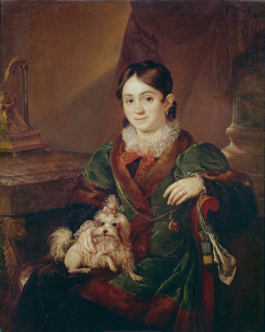 Retrato da Condessa Natalia Andreevna Obolenskaya, 1833 de Vasili Andreevich Tropinin