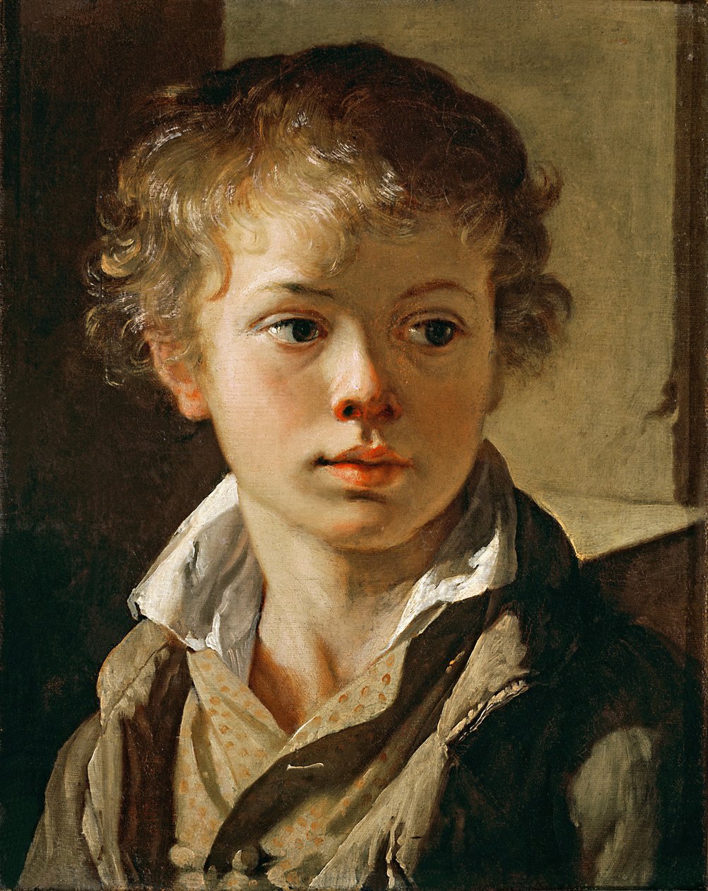 Retrato do Filho dos Artistas, ca 1818 de Vasili Andreevich Tropinin