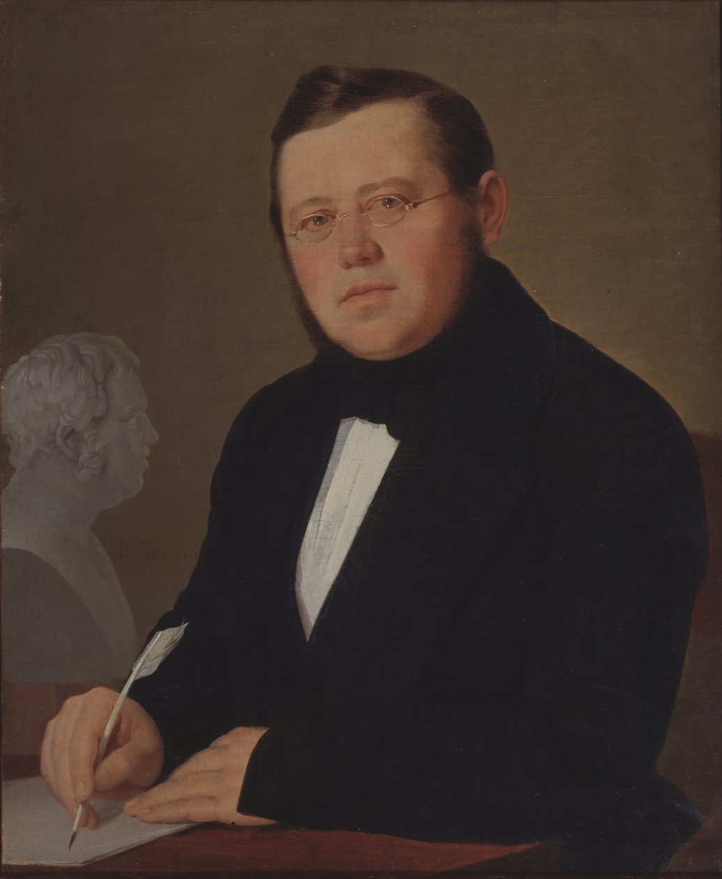Retrato do autor Mikhail Zagoskin 1789-1852 de Vasili Andreevich Tropinin
