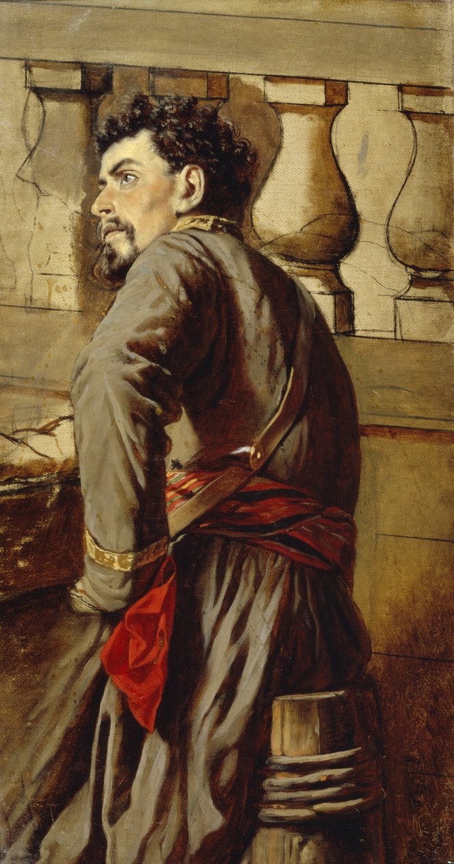 Um cossaco zaporozhiano, 1873 de Vasili Grigorevich Perov