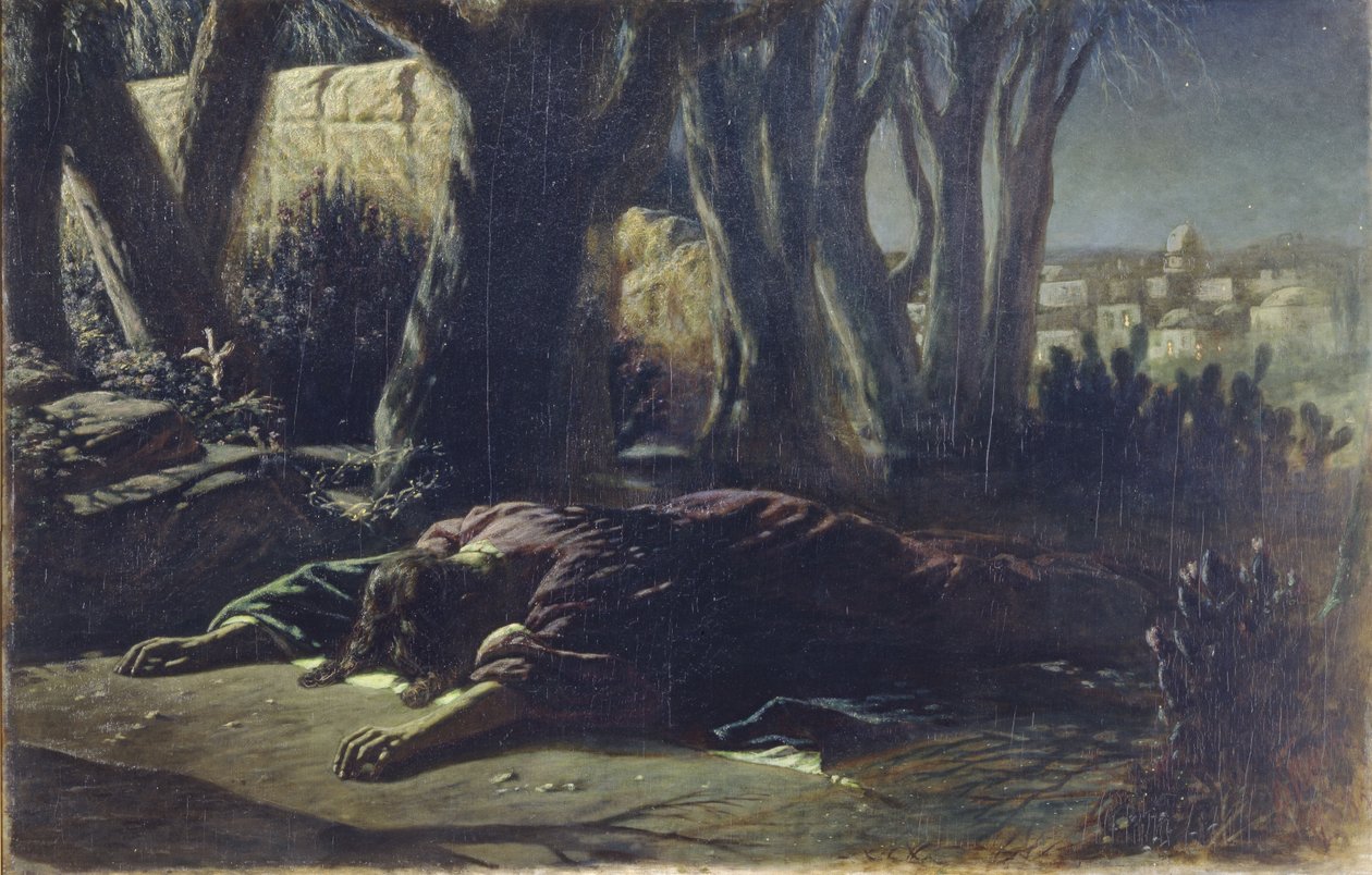 Cristo no jardim do Getsêmani, 1878 de Vasili Grigorevich Perov
