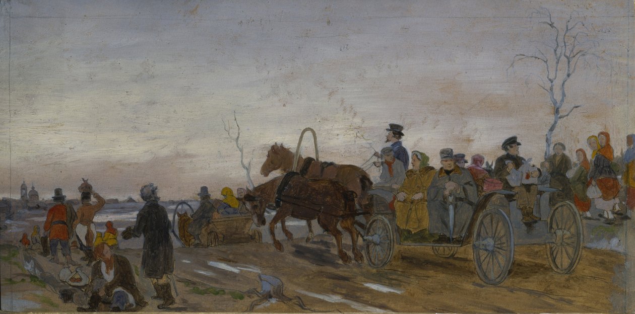 Noite de Sábado Santo, final da década de 1860 e início da década de 1870 de Vasili Grigorevich Perov