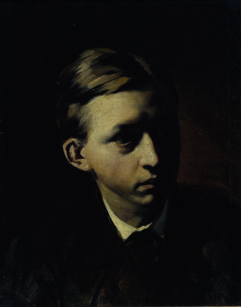 Retrato do pintor Nikolai Alexeyevich Kasatkin 1859-1930, 1876 de Vasili Grigorevich Perov