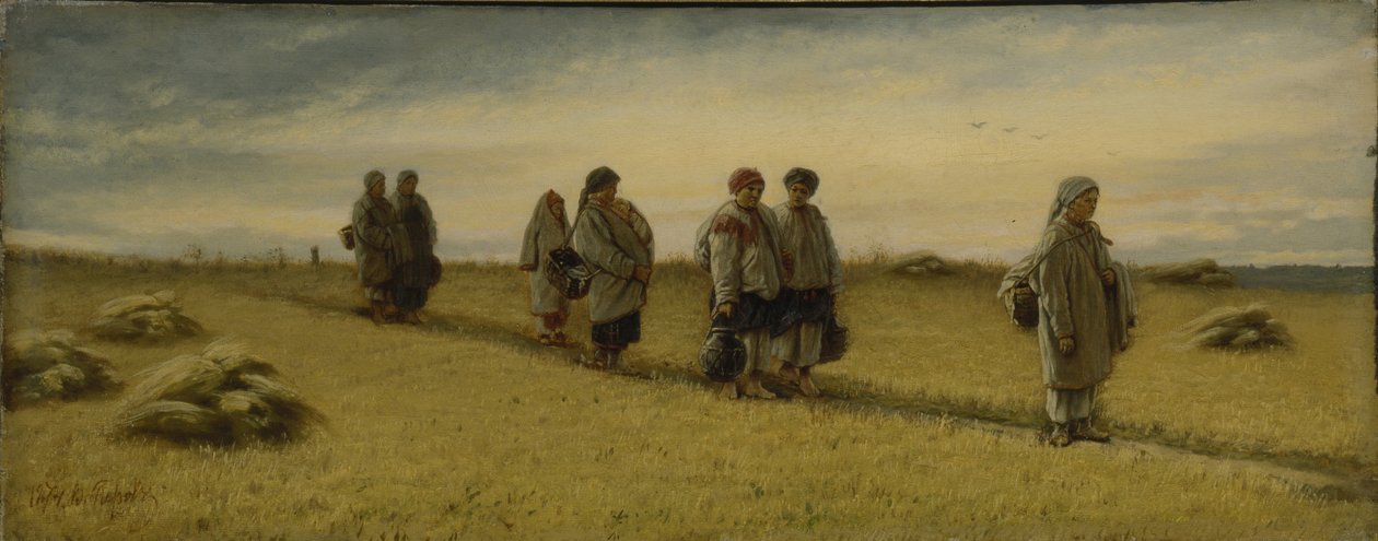 O retorno dos ceifeiros do campo na província de Ryazan, 1874 de Vasili Grigorevich Perov