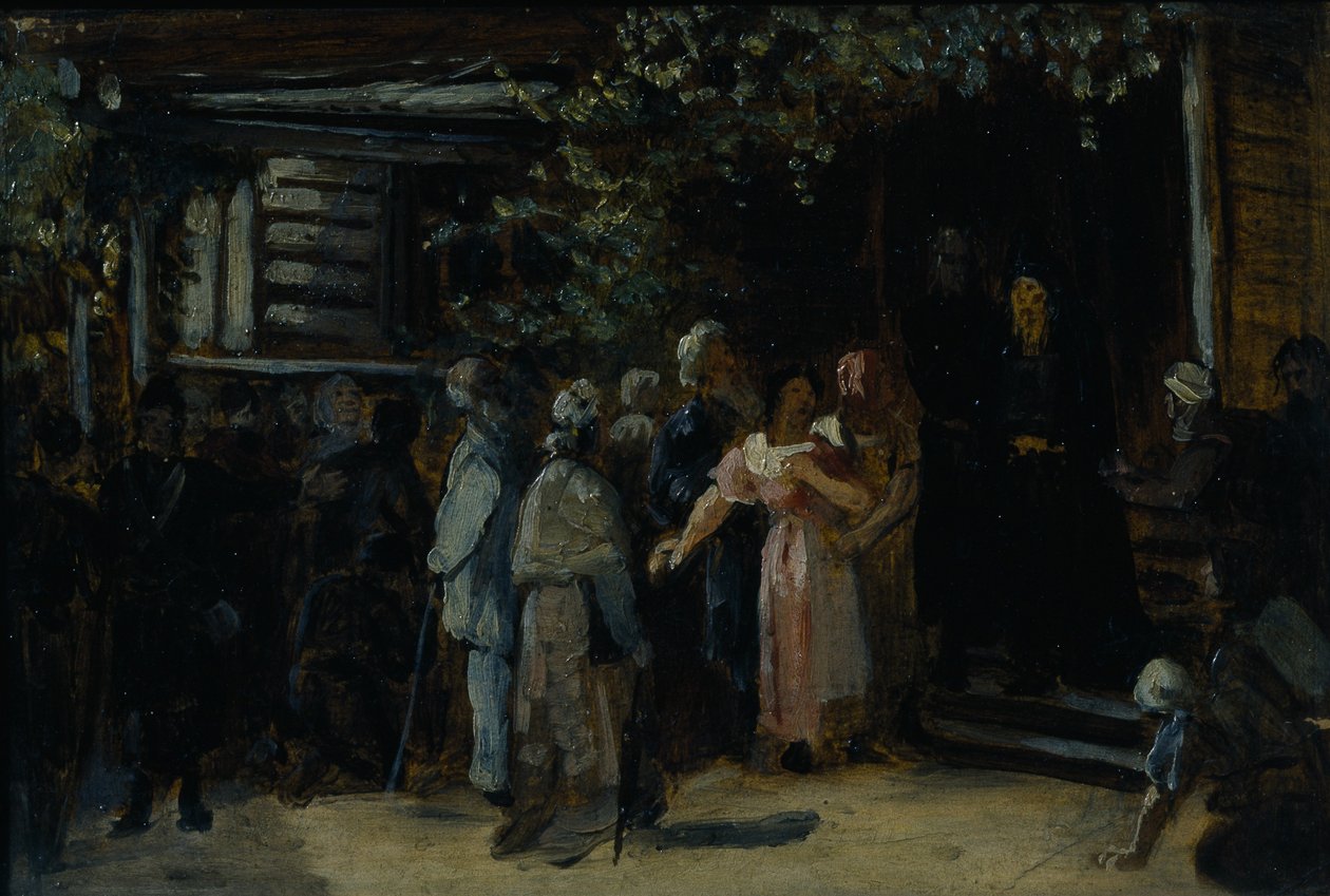 Visitando um eremita, década de 1870 de Vasili Grigorevich Perov