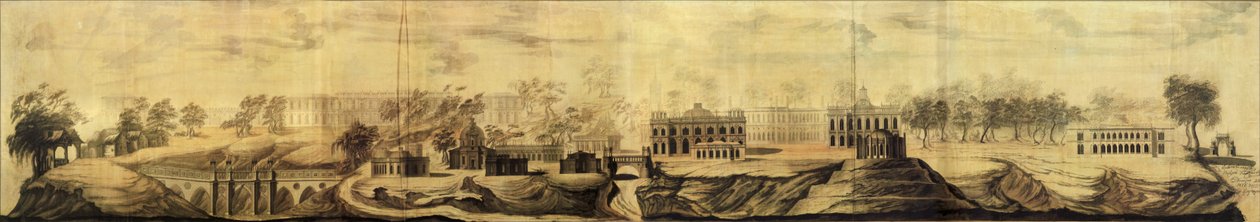 Vista panorâmica de Tsaritsyno Design, 1776 de Vasili Ivanovich Bazhenov