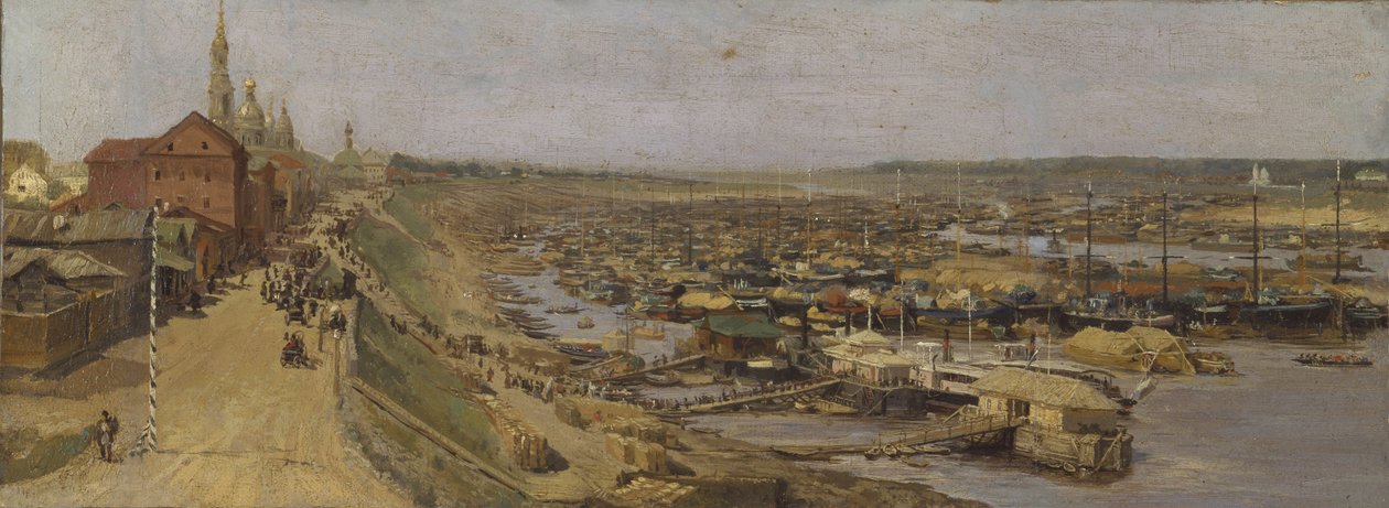 Vista de Rybinsk, 1886. de Vasili Maximovich Maximov