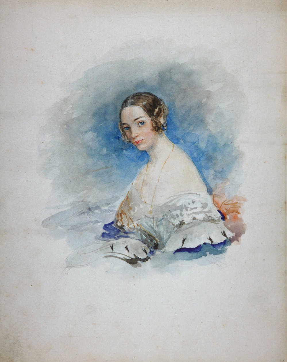 Retrato da princesa Maria Ivanovna Kochubey, née Baryatinskaya 1818-1843, 1846 de Vasili Semenovich Sadovnikov