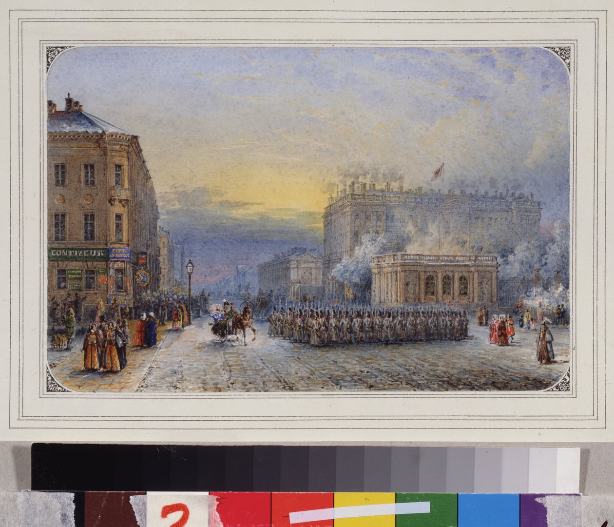 São Petersburgo. O Palácio Anichkov. Dia de Páscoa de Vasili Semenovich Sadovnikov