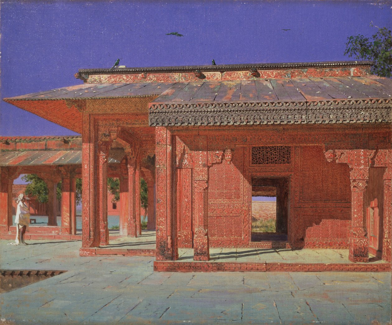 Pátio do Harém no Palácio Imperial de Fatehpur Sikri, 1874-1876 de Vasili Vasilievich Vereshchagin
