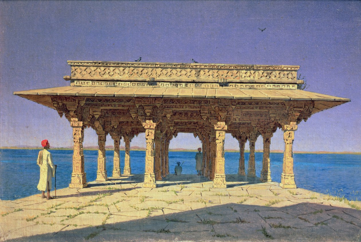 Noite no lago de Vasili Vasilievich Vereshchagin