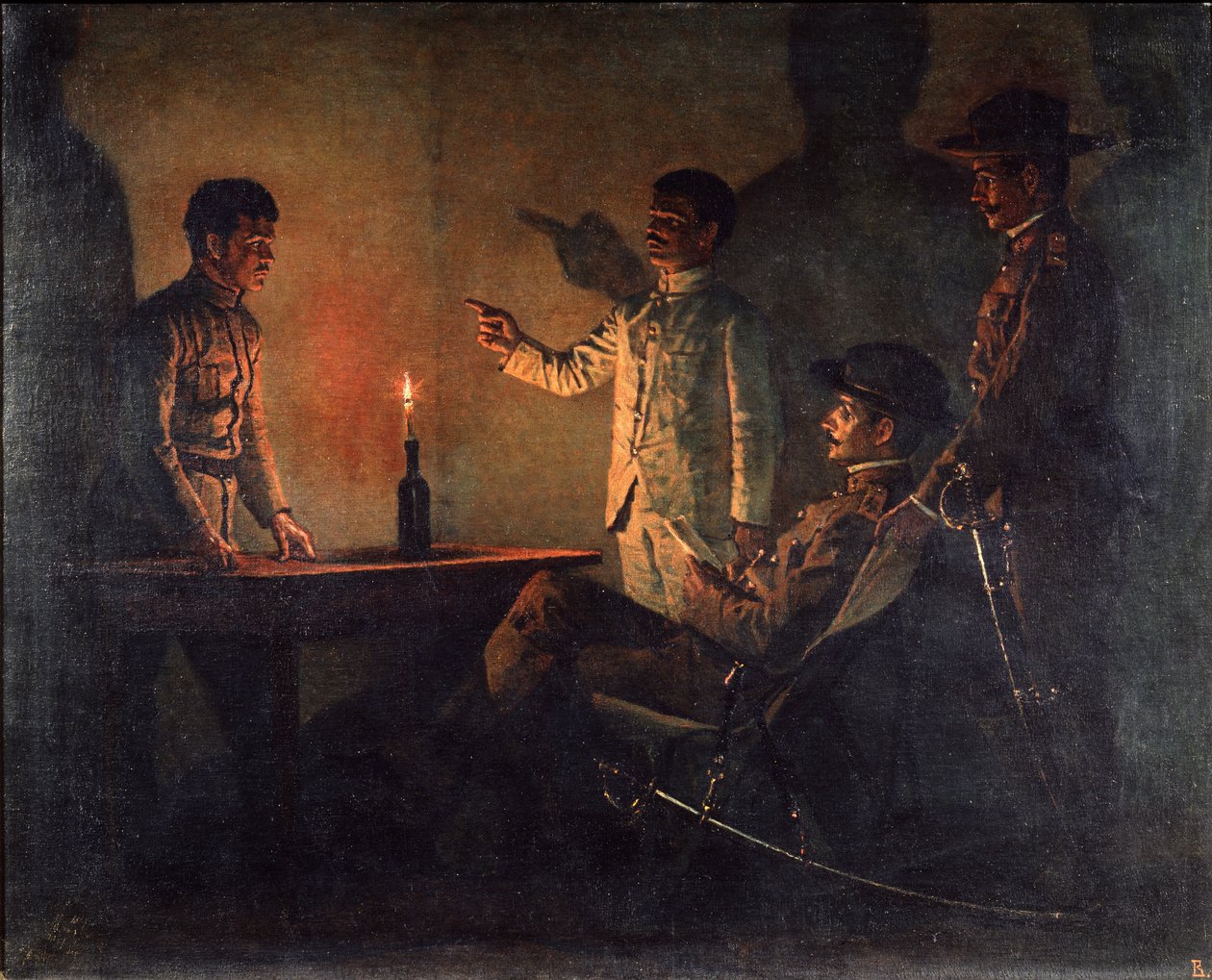 Interrogatório de um desertor, c.1901-1902 de Vasili Vasilievich Vereshchagin