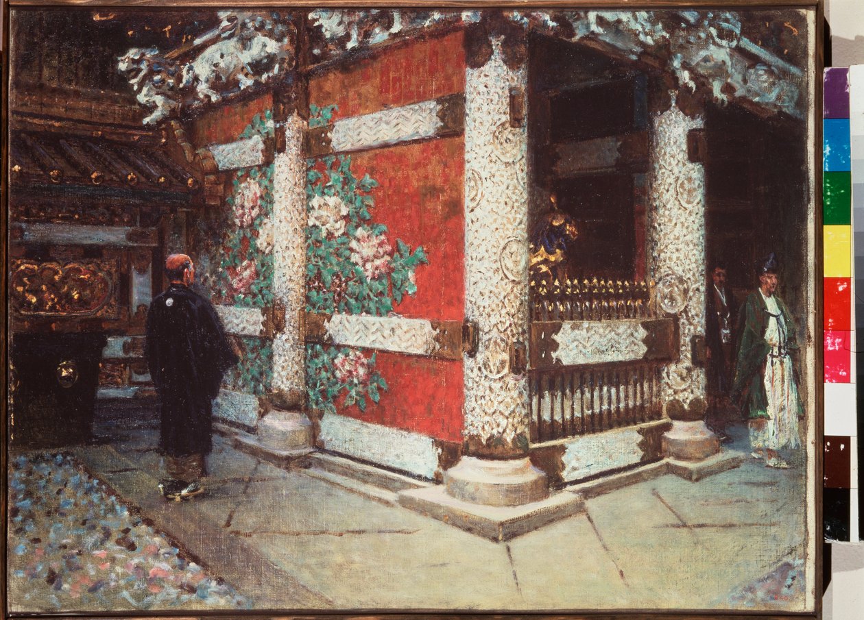 O Santuário Shinto em Nikko (Japão) - Pintura de Vasili Vasilyevich Vereshchagin (1842-1904), óleo sobre tela de Vasili Vasilievich Vereshchagin