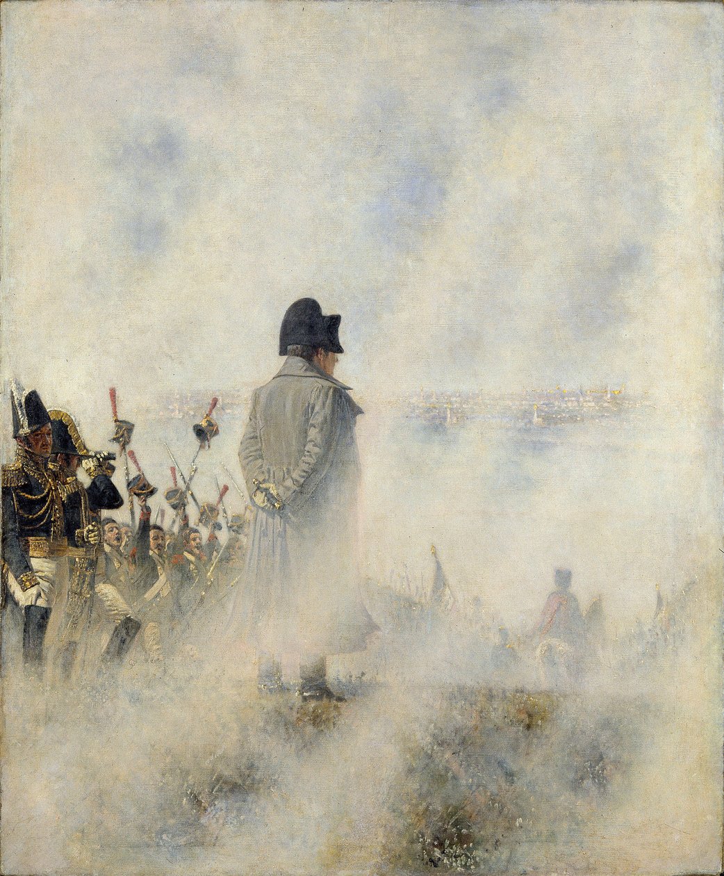 Napoleão Bonaparte - Antes de Moscovo. À espera da deputação de Boyars par Vereshchagin, Vasili Vasilyevich (1842-1904). Óleo sobre tela de Vasili Vasilievich Vereshchagin