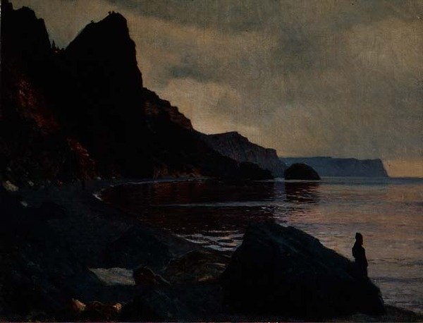 Perto do Mosteiro de São Jorge, Krym, Ucrânia (óleo sobre tela) de Vasili Vasilievich Vereshchagin